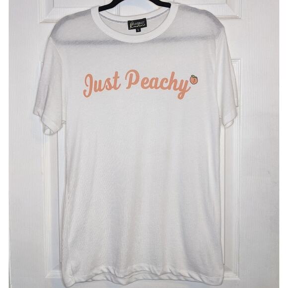 GameDay Couture Just Peachy Georgia White Tee Shirt S - Picture 1 of 10